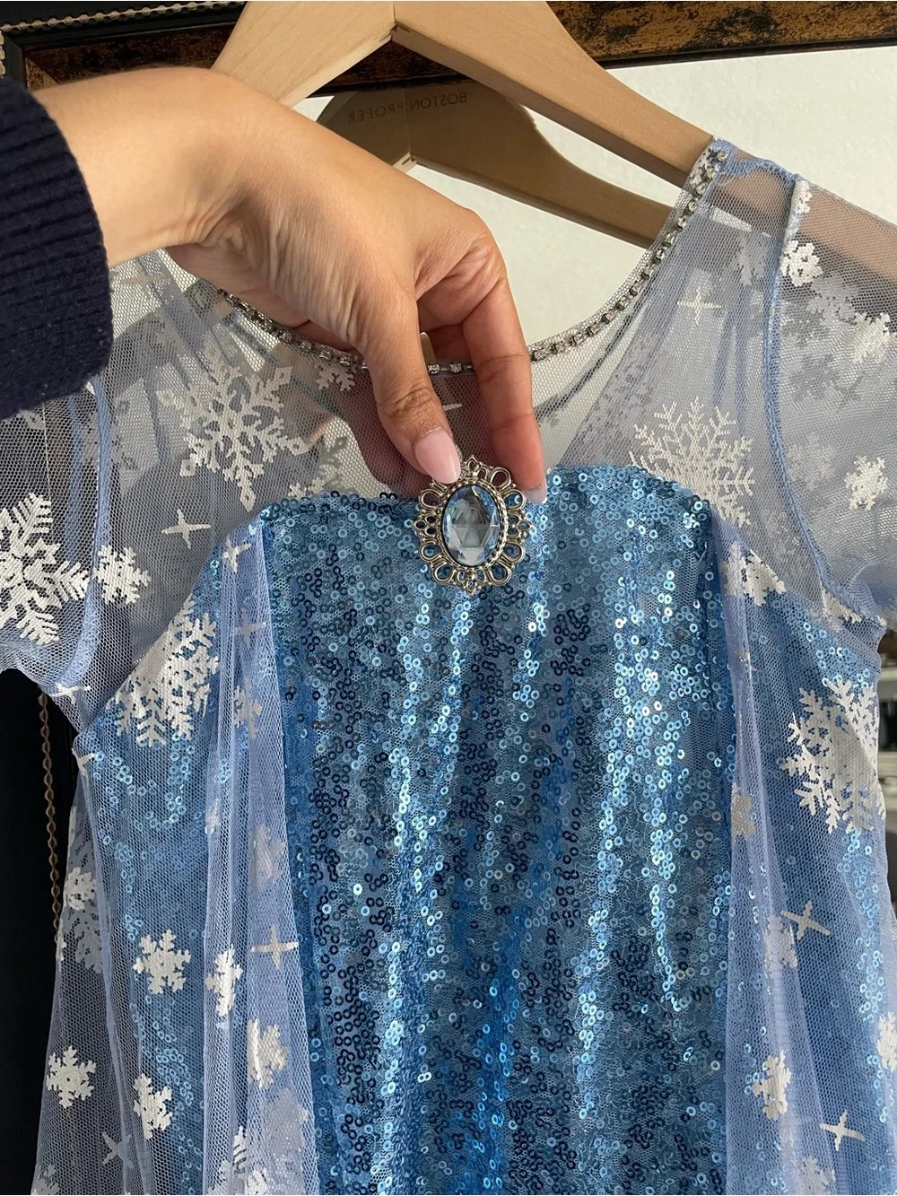 Disney Frozen Elsa Costume | Sequin Princess Dress with Snowflake Cape